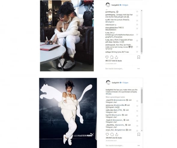 Rihanna Creeper Sneaker Instagram Post