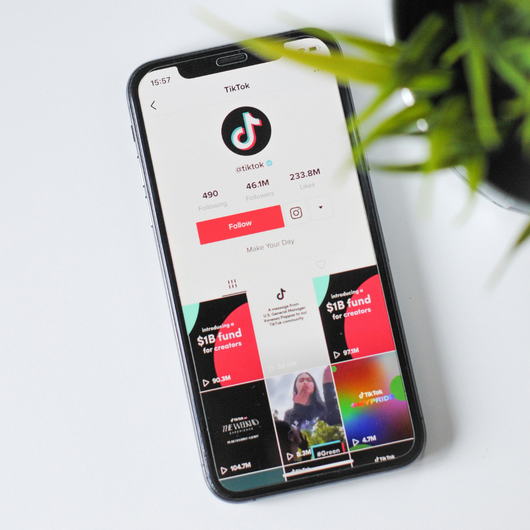 tiktok on iphone screen